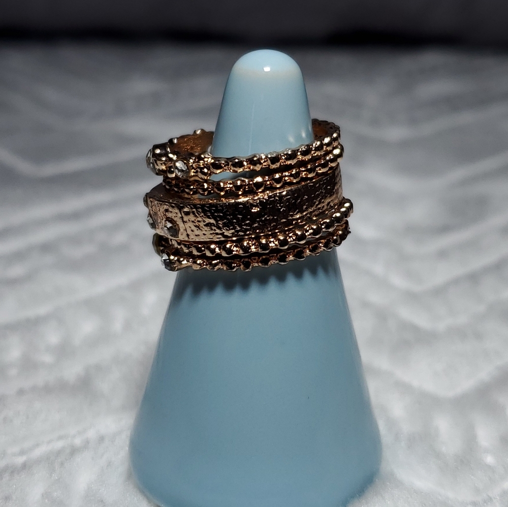 Boho Rose Gold Ring Set - Picture 3 of 5